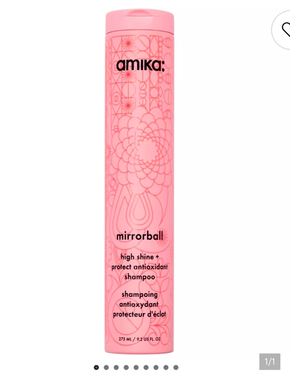 amika Pink Mirrorball High Shine + Protect Antioxidant Shampoo